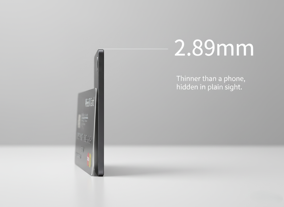 Card-shaped AI voice recorder - GREY